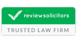Logo for Review Solicitors, a customer led platform for independent reviews of solicitors in the UK.